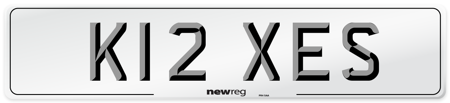 K12 XES Number Plate from New Reg